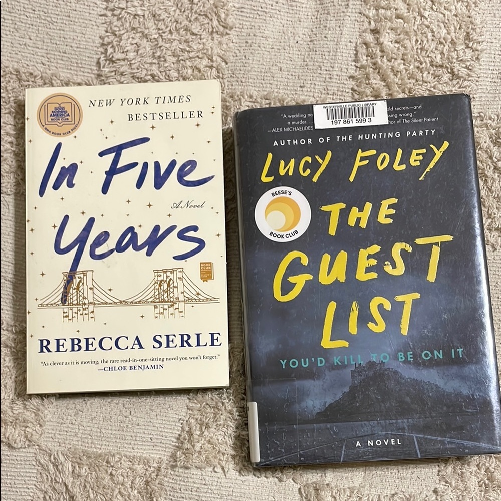 Book Bundle - “In Five Years” and “The Guest List”